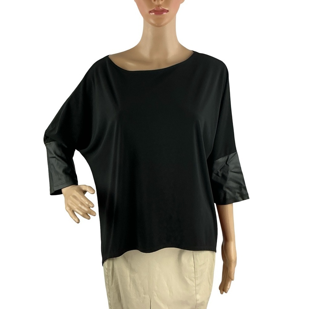 Clara Sun Woo Dolman Sleeve Top Black Size S